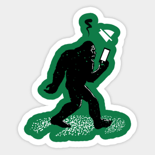 Bigfoot got no reception Sticker